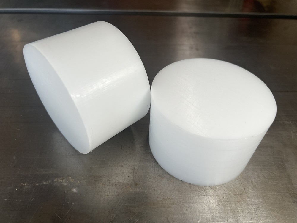 Acetal Round Stock. Lot of 4 cylinders. Machinable Plastic, like Delrin.