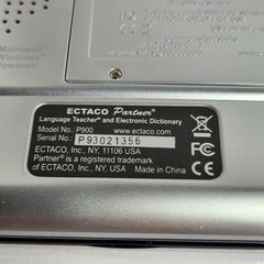 Ectaco Partner P900 Language Teacher Talking Electronic Dictionary Untested