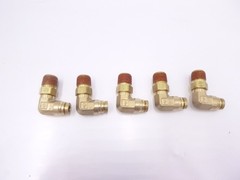 5 Pack Parker Brass DOT Push-to-Connect Fitting 1/4″ x 1/4″ MNPT 90° Elbow