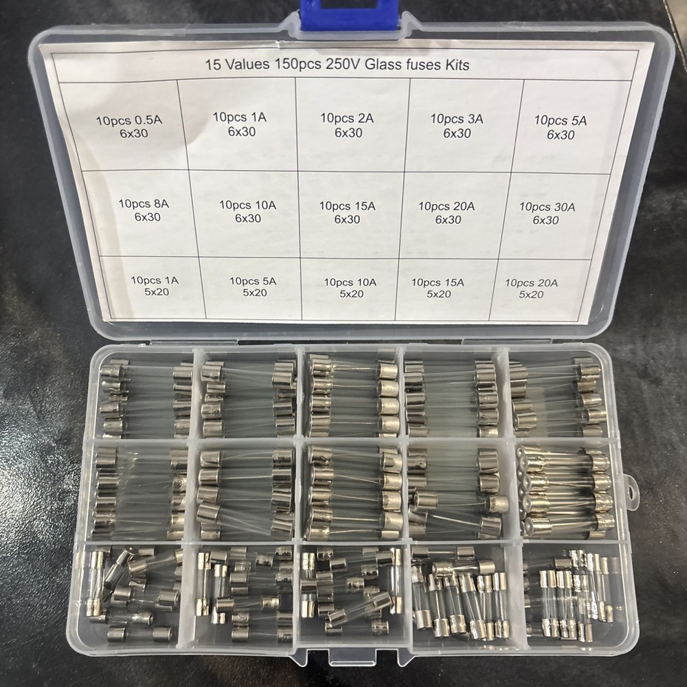 Uctronics Glass Fuse kit 0.5A – 20A amp 250 volt