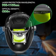 TRQWH Large View Laser Safety Mask for Welding & Cutting, OD8+ Protection