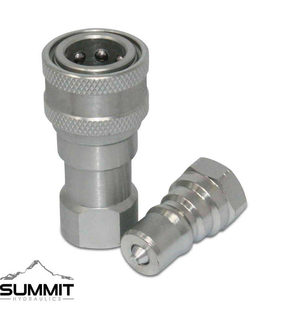 Kubota 7J612-66323 K2581-66220 Replacement Hydraulic Quick Coupler Set, 1/4” NPT