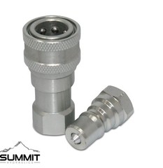 Kubota 7J612-66323 K2581-66220 Replacement Hydraulic Quick Coupler Set, 1/4” NPT