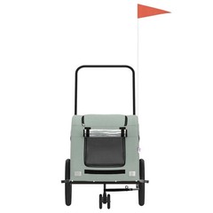 Pet Bike Trailer Gray Oxford Fabric and Iron