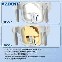 Dental Reflective LED Lamp Oral Light Ra90 For Unit Chair Color 22MM &26MM