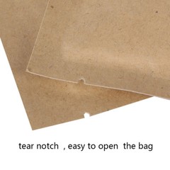 Multi-size Kraft Paper Silver Laminated Inner Open Top Bag Pouch – Wholesale