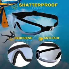 Birdz Eyewear Wing Skydiving Sports Goggle with Blue Glare-Reducing Mirror Lens