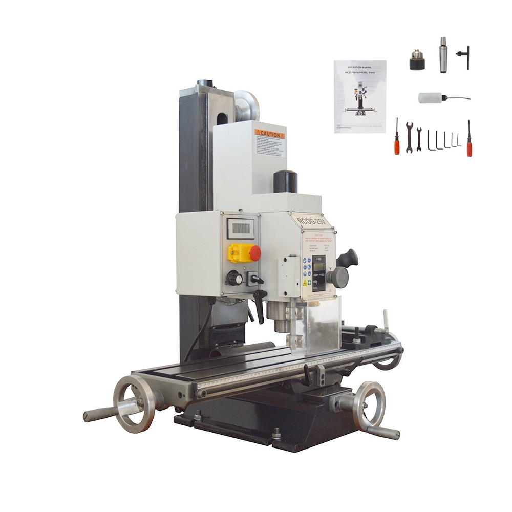 Multi-function Mill/Drill Machine Brushless Motor 110V 1100W Spindle Taper R8
