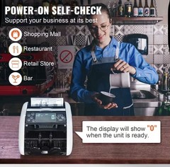 SucceBuy 1000 Pcs/Min Money Counter Business Cash Register Bill Counterfeit Bill
