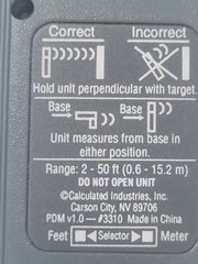 Calculated Industries Pocket Dimension Master 3310 – Portable Ultrasonic Measure