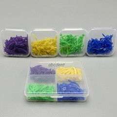 1000Pcs Dental Plastic Wedges W End Circular Holes Concave Design Diastema Wedge