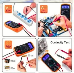 Digital Multimeter AC DC Voltmeter Ammeter Ohmmeter Volt Tester Meter XL830L USA