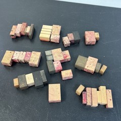 Large Lot of 42 Vintage Wood Letterpress Type Printers Blocks Mixed Numbers $ #3