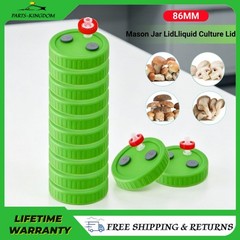 New 12Pcs Mushroom Liquid Culture Mycelium Jar Lids,Wide Mouth With PTFE Filter