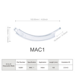 (US Delivery)  Touchscreen Video Laryngoscope with disposable blades(MAC2/3/4)