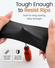 5 Mil Black Nitrile Gloves for Food Prep – Textured Food Prep Gloves – Food H…