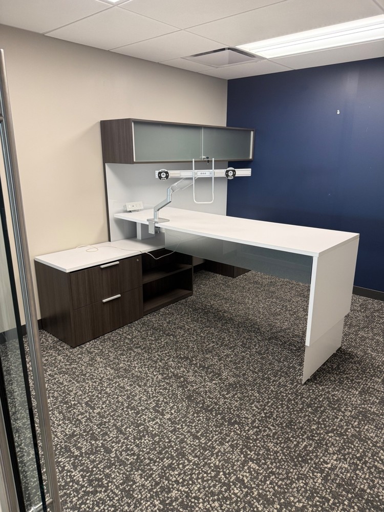 Full Private Office By Teknion in Coastal Gray Finish