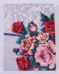 Floral Cover Blank Book Hardcover about 6.25X8.75 Artbook Notepad Sketch Notes