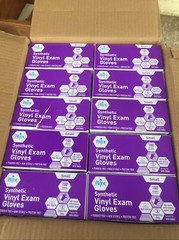 Med PRIDE Synthetic Nitrile-Vinyl Blend Exam Glove, Small Case (10 boxes) 100per
