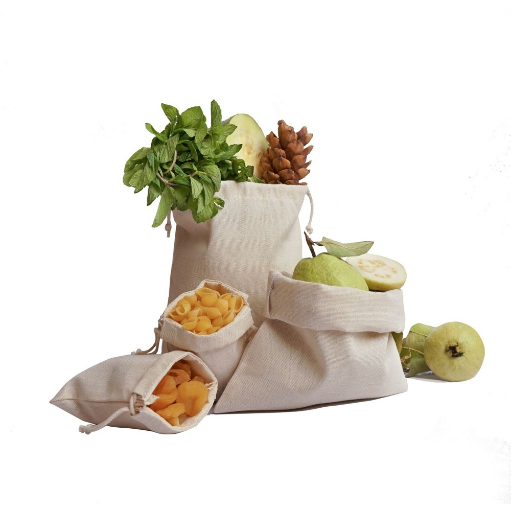 Biglotbags – 12 x 20 Inches Premium Canvas Cotton Double Drawstring Muslin Bags