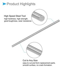 5pcs 3.5mm Dia 100mm Length High Speed Steel Lathe Bar Stock Round Rod
