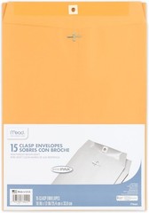 10″ x 13″ Clasp Envelopes in Brown Kraft – 15 Pack of Security