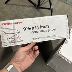 1400 Sheets 9.5 x 11 Continuous Tractor Feed Paper – Office Depot – New