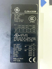 GE CL06A300M Magnetic Contactor 90A 3-Pole 220V