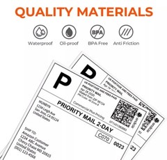 3000 Fanfold 4×6 Direct Thermal Label. High Quality.Certified by UPS 4″X6″ Label