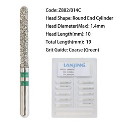 Dental Diamond Burs FG Zirconia Cutting Round End Taper Cylinder Ball High Speed