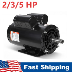 2/3/5HP Air Compressor Electric Motor 3450RPM 56 Frame CW/CCW Rotation 230V
