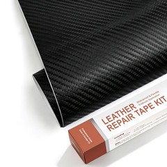 Carbon Fiber Texture PU Faux Leather Repair Tape, -Adhesive Patch Kit for Car…