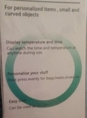 Heat Press Mini Handheld 4.0 x 2.1 in w/ Base Digital Time/Temp Display 110V