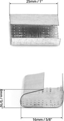200PCS 5/8” Open Strapping Seals Banding Clips Snap-On for Pallet Packaging