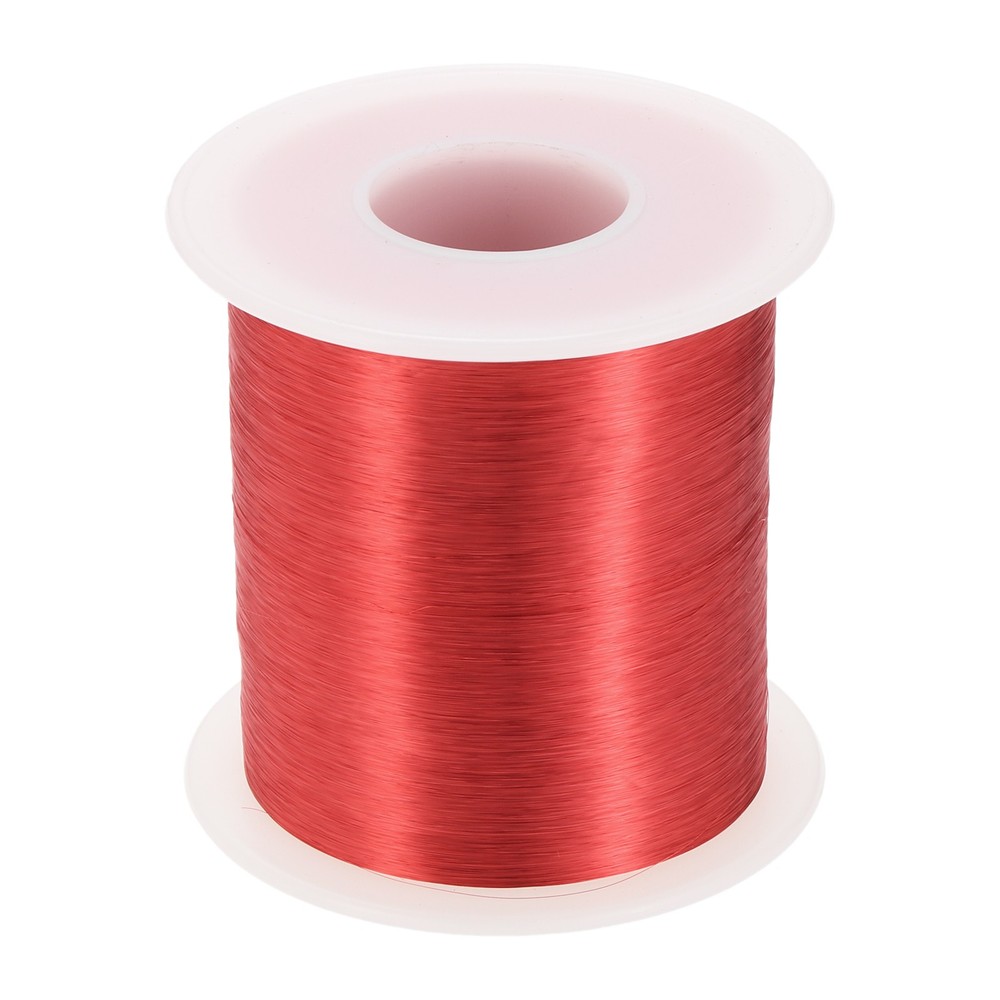43 AWG Magnet Wire, 43 Gauge 16 oz Enameled Copper Wire, 155C(311F) Red