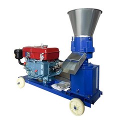 160 Feed Pellet Mill 3-Roller 8HP Diesel Engine 2.5/3/4/5/6/8mm Dies Animal Feed