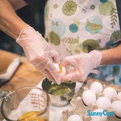 100 SunnyCare #7501 Synthetic Vinyl Gloves Powder Free (Latex/DOP Free) – S