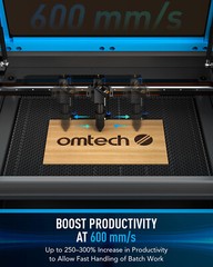 OMTech Maker 60W CO2 Laser Engraver Cutter 16″x24″ Working Area for Wood Acrylic