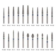 50PCS AZDENT Dental Diamond Burs Drill FG For High Speed Handpiece 5pcs/box