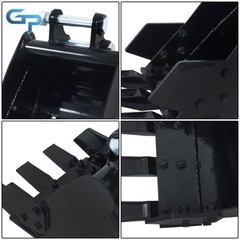 Mini Excavator Attachment 300 mm Narrow Bucket 12-inch Trenching Bucket W/2 Pins