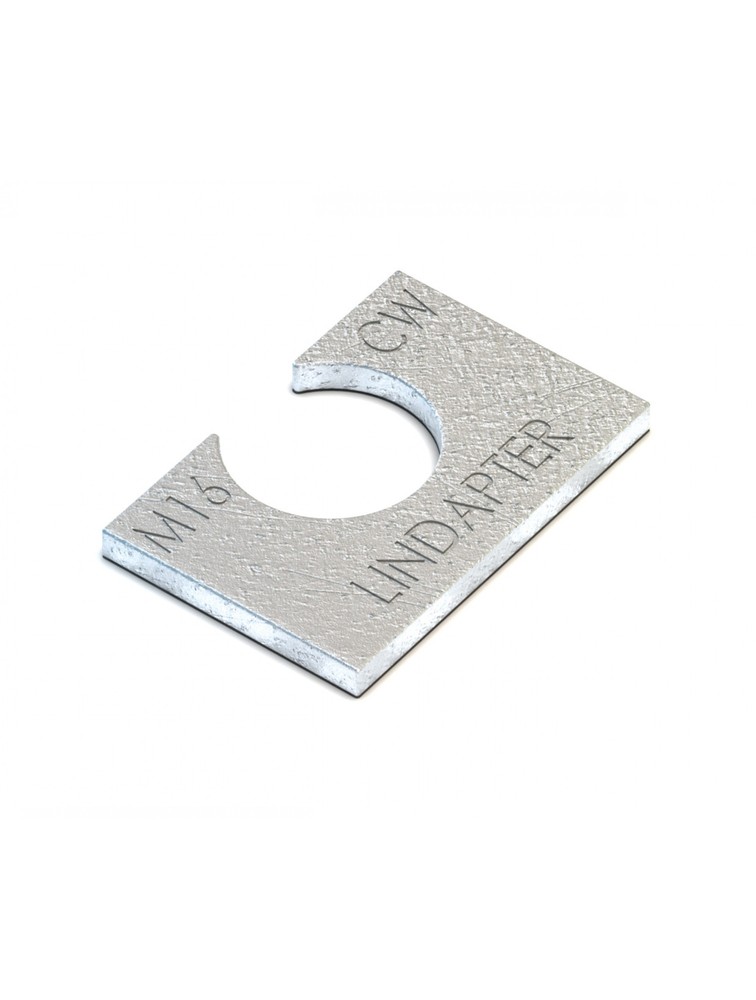 Lindapter CW20, M20 Type CW Clipped Washer Clamp, Zinc Plated, 1 pc