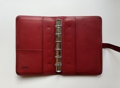 Vintage Coach Agenda Organizer Red Glove Tanned Leather Filofax Pocket Size