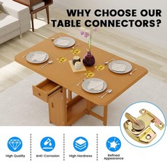 2 Pack Dining Table Locks Metal Spring Table Leaf Buckle Latches