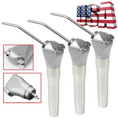Dental 3 Way Air Water Syringe Triple Spray Handpiece with 2 Nozzles Tips Tubes