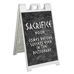 SACRIFICE Signicade 24×36 Aframe Sidewalk Decal Sign Banner DEFINE WORD