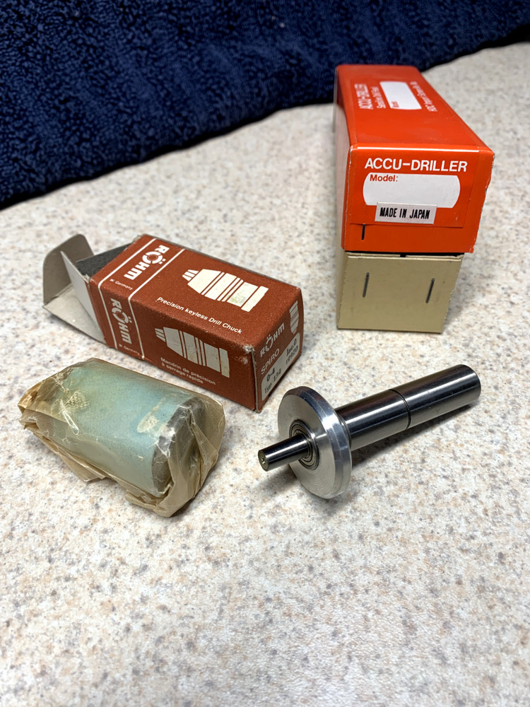 Machinist Tools: Sensitive Hand Feed 1/2″ Arbor and a Rohm Keyless Chuck (NOS)