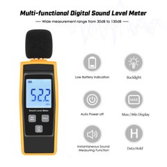 LCD Digital Sound Level Meter Meters 30-130dBA Noise Measuring W1F7