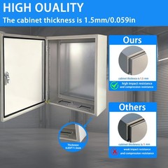 Steel Electrical , 10x8x6 Waterproof & Dustproof IP66 Steel Enclosure,1.5mm C…