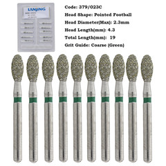 Dental Diamond Bur Football Egg Shape FG 368/023C 379/023 Coarse Fine High Speed