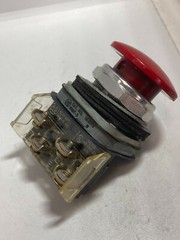 ALLEN BRADLEY 800T-D6A PUSHBUTTON RED MUSHROOM 1NO/1NC SERIES N